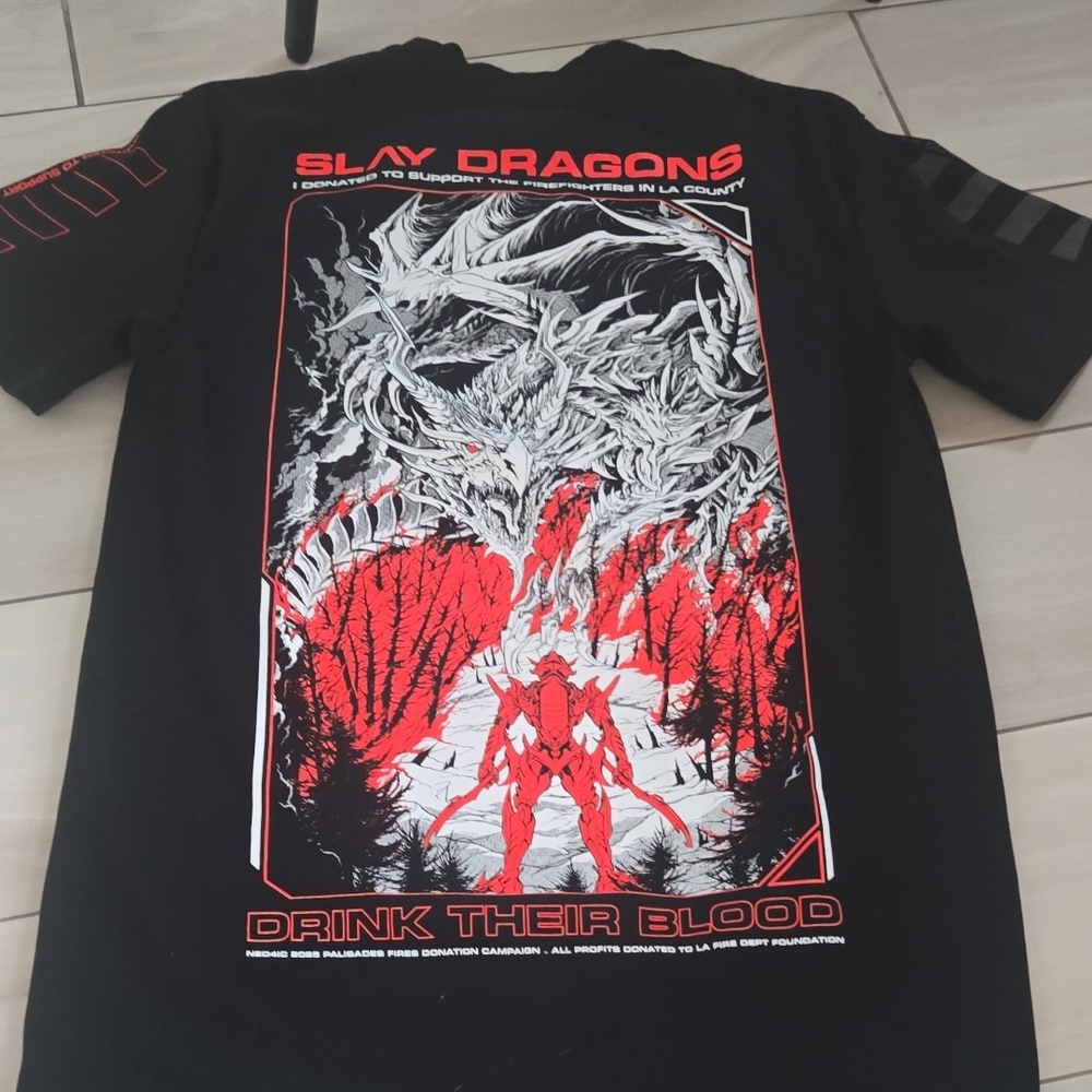 Black Graphic Dragon T-Shirt